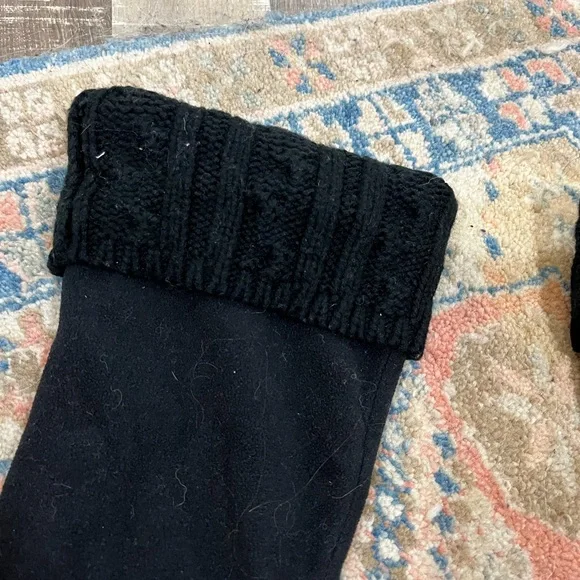 Black cable knit cuff rain boot inserts - Picture 2 of 3